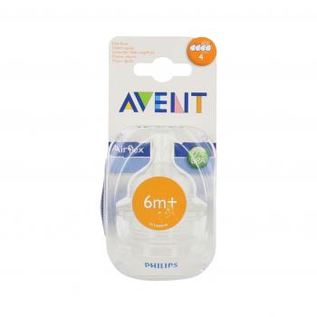 AVENT Tettarella 4 fori flusso veloce 6 mesi o più set di 2