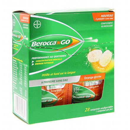 Berocca N GO quotidiana prestazioni arancione scatola di 28 bustine