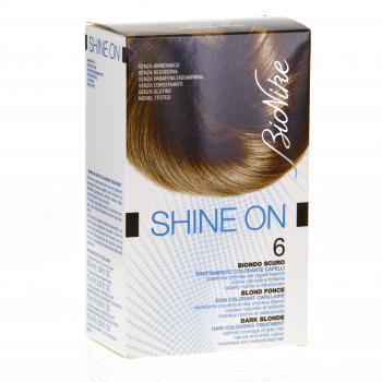 BIONIKE Shine On 6 Capelli chiari 1 colorazione 50ml tubo + 1 flacone sviluppatore 75ml + 1 maschera bag riequilibrio 15ml + guanti