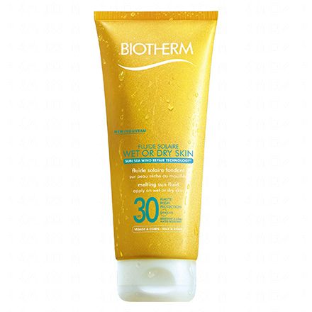 Biotherm solare fluido bagnato o asciutto pelle SPF 30 tubo da 200 ml