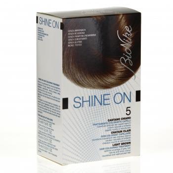 Bionike Shine On 5 scuri 1 tubi coloranti 50 ml + 1 ml sviluppatore flacone 75 + 1 maschera 15 ml bustina riequilibrio + guanti