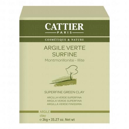 Cattier argilla verde superfine organico casella 3kg