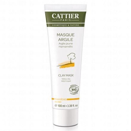 CATTIER Maschera giallo argilla secca hamamelis bio pelle tubo 100ml