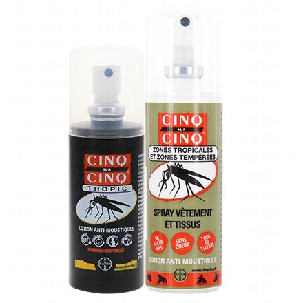 Cinque cinque abbigliamento e tessuti Spray 100ml + Lotion 75ml tropicali zanzara