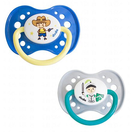 Dodie Duo Lollipops 18 anatomiche mesi ragazzo silicone REF A8 e Cowboy cavaliere