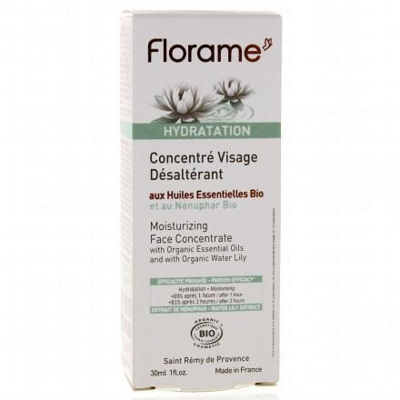 Florame idratazione concentrato viso rinfrescante pompa 30ml bottiglia