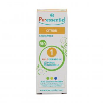 PURESSENTIEL olio essenziale bottiglia da 10 ml di limone biologico