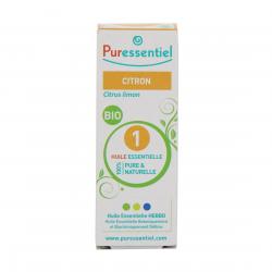 PURESSENTIEL olio essenziale bottiglia da 10 ml di limone biologico