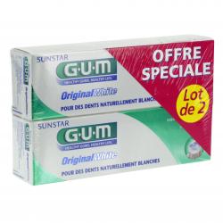 GUM Original dentifricio Lot bianco 2 tubi 75ml