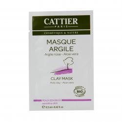 Maschera CATTIER organico rosa argilla aloe vera pelle sensibile sacchetto 12,5ml