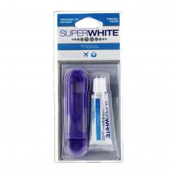 SUPERWHITE kit da viaggio: spazzolino da viaggio spazzolino + dentifricio 15ml