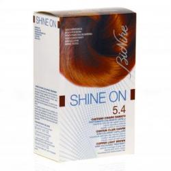 BIONIKE Shine On scuri Rame 5.4: 1 color crema 50ml + 75ml developer 1 + 1 + 1 guanti maschera 15ml