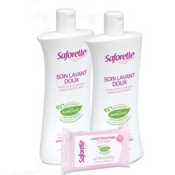 Saforelle Duo cura detergente delicato 500 ml flacone + Salviettine Intime